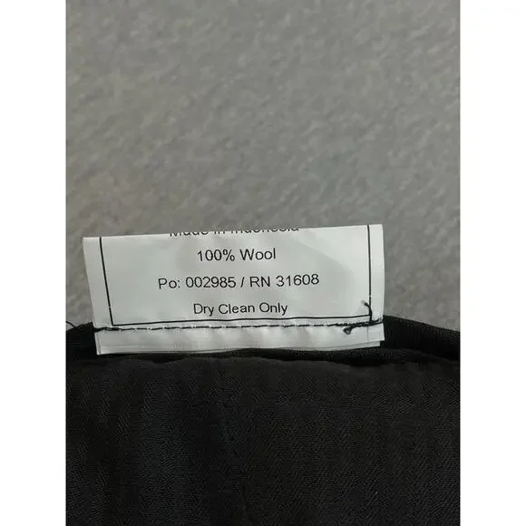 Jos A Bank Suit Men 48R Black 100% Wool 2-Button Pants 43 x 31 - 2 Piece Set